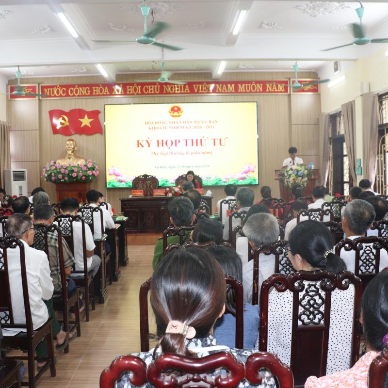 HĐND xã Vụ Bản tổ chức kỳ họp thường lệ giữa năm 2026