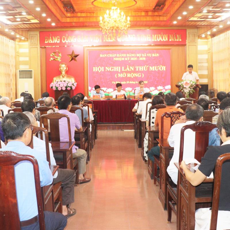 Hội nghị Ban chấp hành Đảng bộ xã Vụ Bản mở rộng