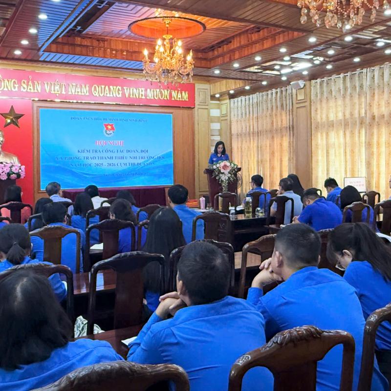 Hội nghị kiểm tra công tác Đoàn, Đội và phong trào thanh thiếu nhi khối trường học năm học 2025- 2026