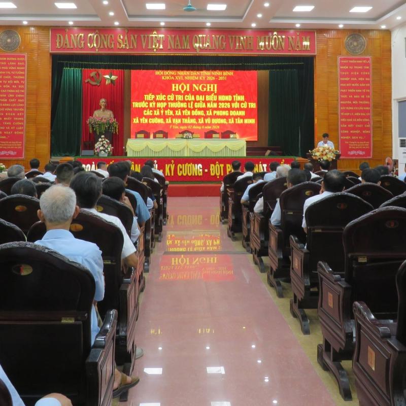 Lãnh đạo xã Vũ Dương tham dự hội nghị tiếp xúc cử tri trước kỳ họp thường lệ giữa năm 2026 HĐND tỉnh
