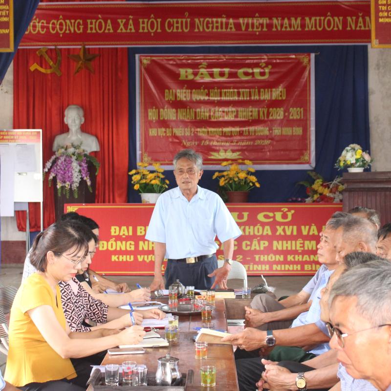 Đồng chí Bí thư Đảng ủy xã Vũ Dương dự sinh hoạt thường kỳ tháng 4/2026 tại chi bộ thôn Khang Phú Quý