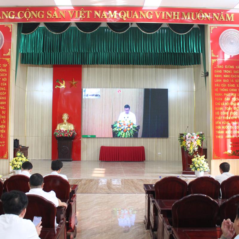 Xã Vũ Dương tham dự Hội nghị trực tuyến sơ kết 1 năm vận hành bộ máy chính quyền địa phương 2 cấp