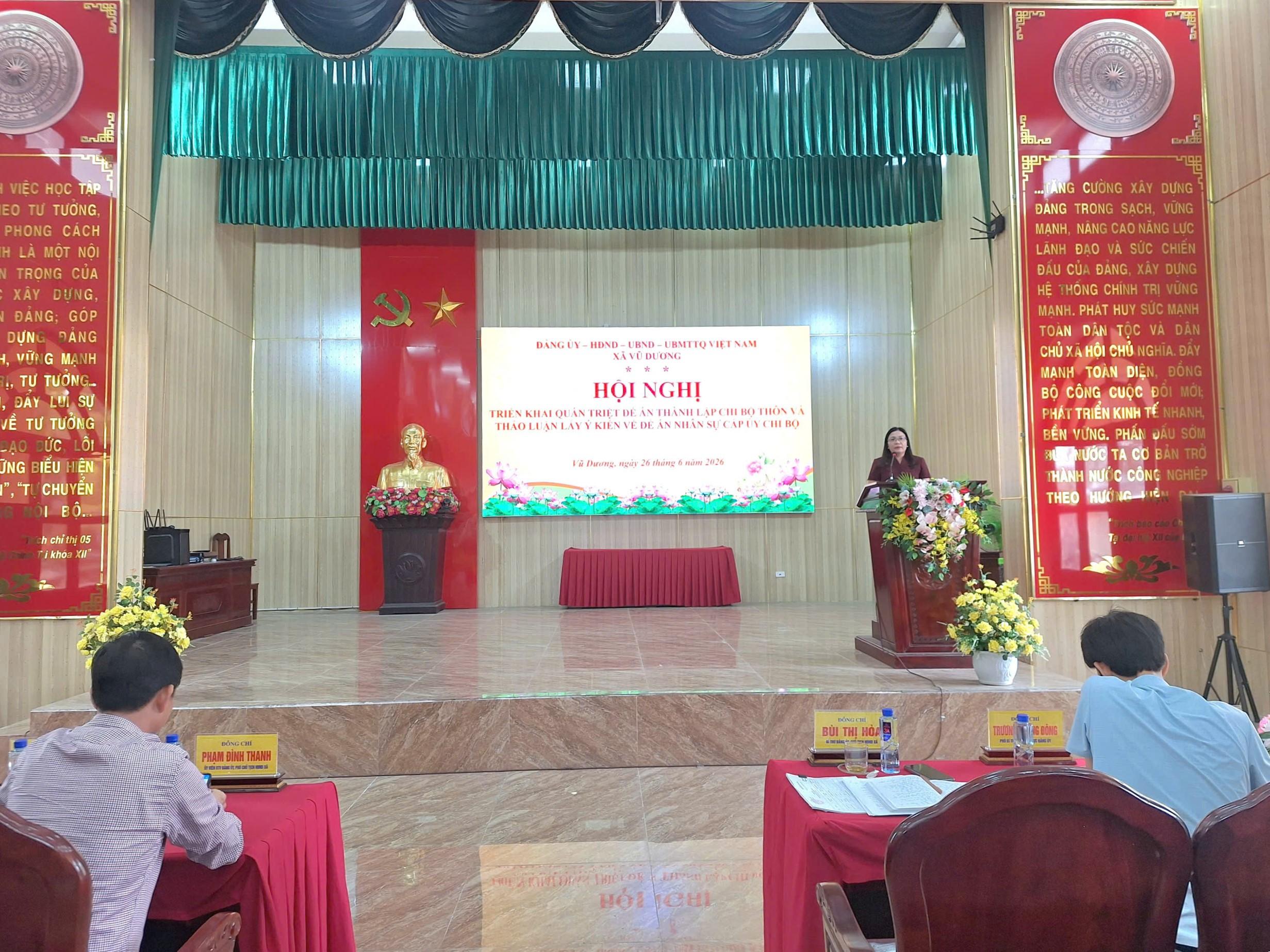 Hội nghị triển khai quán triệt Đề án thành lập chi bộ thôn sau sắp xếp và lấy ý kiến về đề án nhân sự cấp ủy chi bộ thôn