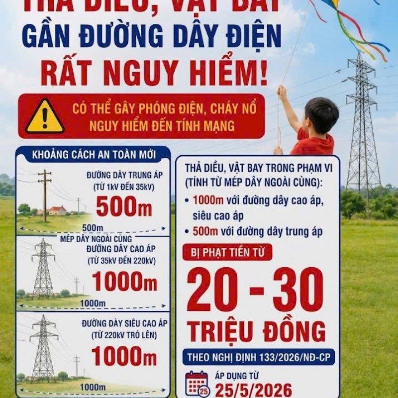 Đảm bảo an toàn hành lang lưới điện trong mùa hè
