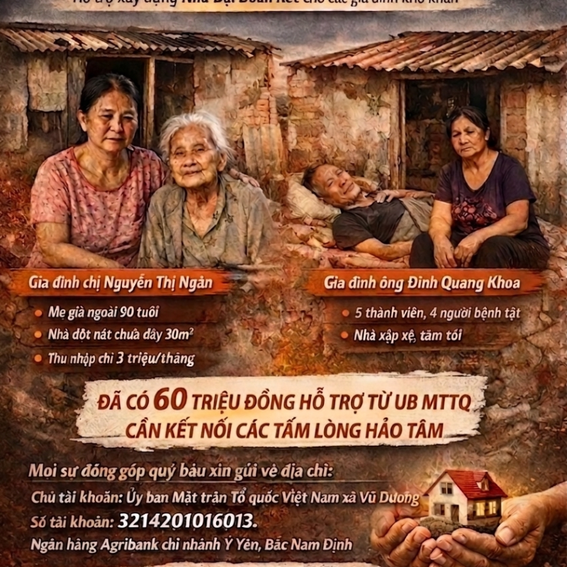 Nối tiếp những ngôi nhà Đại đoàn kết  Vũ Dương chung tay: Mỗi viên gạch nhỏ, một mái ấm đong đầy tình người