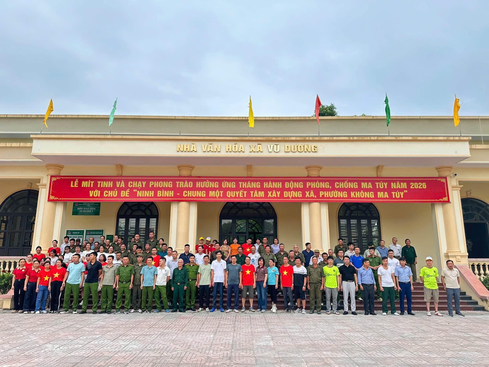 Xã Vũ Dương tham gia Lễ mít tinh hưởng ứng Tháng hành động phòng, chống ma tuý năm 2026