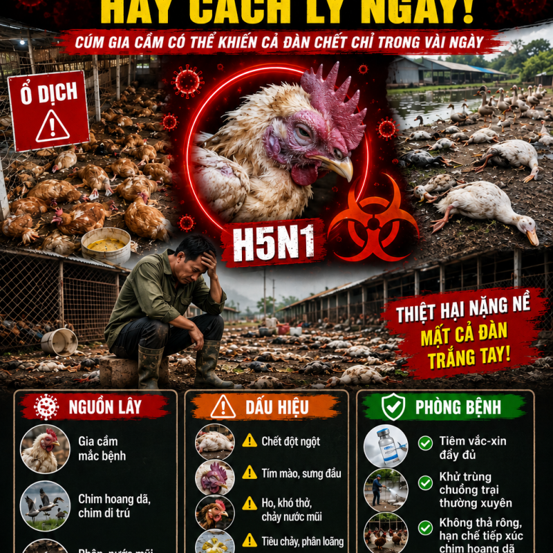 Chủ động phòng bệnh Cúm gia cầm – Bảo vệ đàn vật nuôi, giữ vững sinh kế gia đình