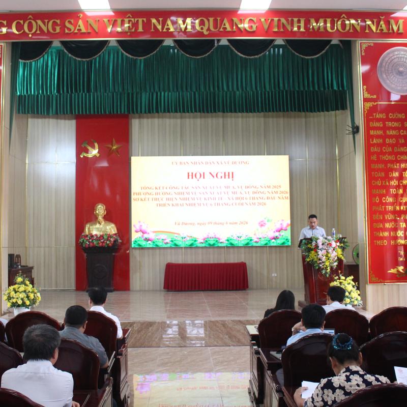 Chủ động vượt khó, Vũ Dương quyết tâm giành thắng lợi vụ Mùa và vụ Đông năm 2026
