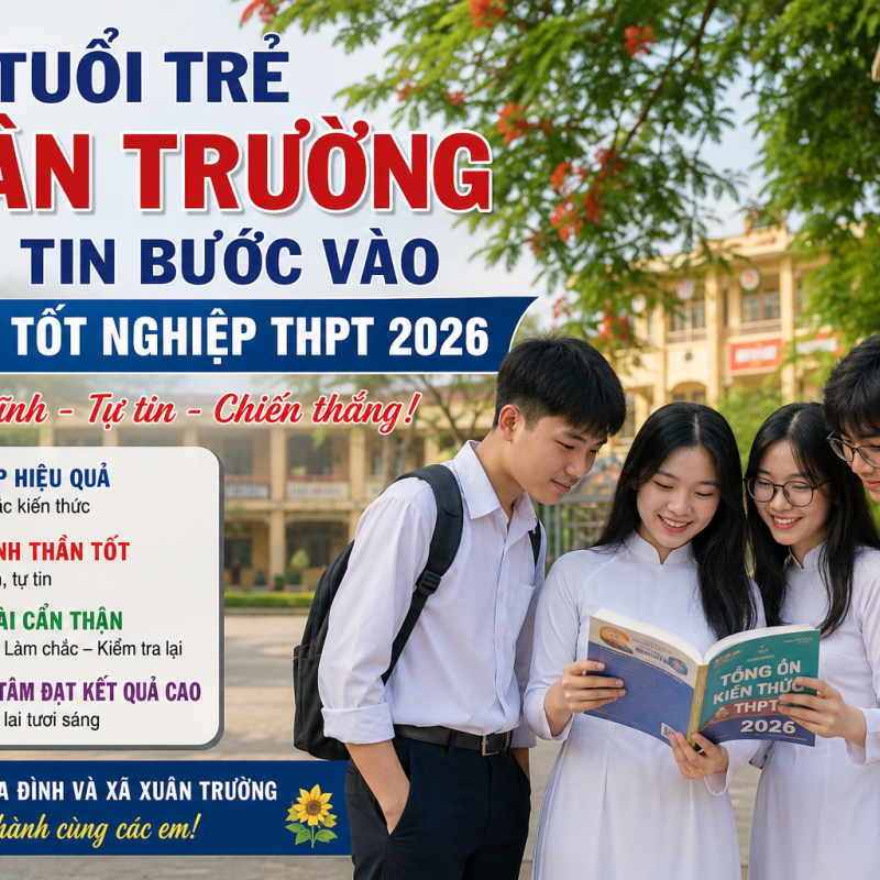 Tuổi trẻ Xuân Trường tự tin bước vào kỳ thi tốt nghiệp THPT năm 2026
