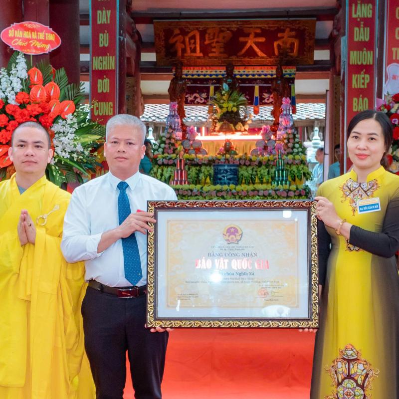 Khai mạc Lễ hội truyền thống Chùa Viên Quang năm 2026, đón nhận Bằng công nhận Bảo vật Quốc gia đối với “Bia đá chùa Nghĩa Xá”