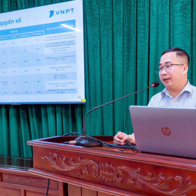 Hội nghị giới thiệu các giải pháp chuyển đổi số năm 2026 của công ty VNPT tại xã Xuân Trường
