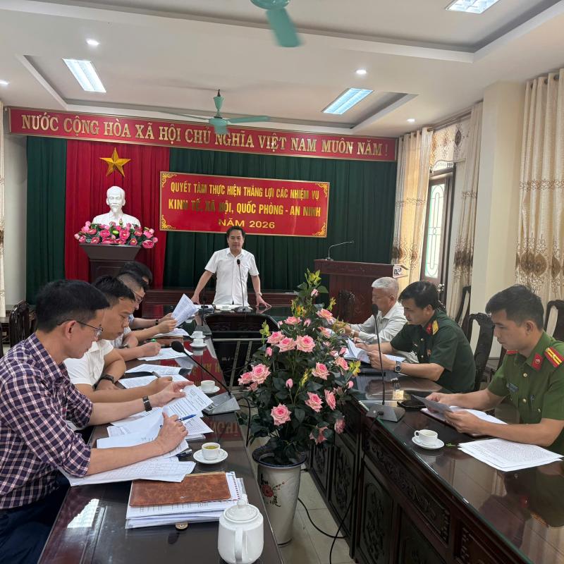 UBND xã Xuân Trường tổ chức giao ban tháng 5/2026