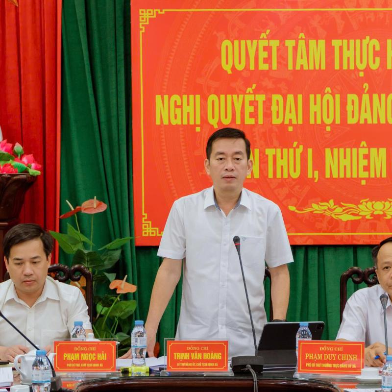 Đảng ủy xã Xuân Trường tổ chức hội nghị Ban Chấp hành Đảng bộ xã thảo luận cho ý kiến về các nội dung theo thẩm quyền