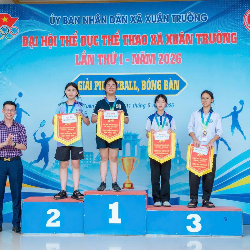 Sôi nổi giải Bóng bàn - Đại hội TDTT xã Xuân Trường