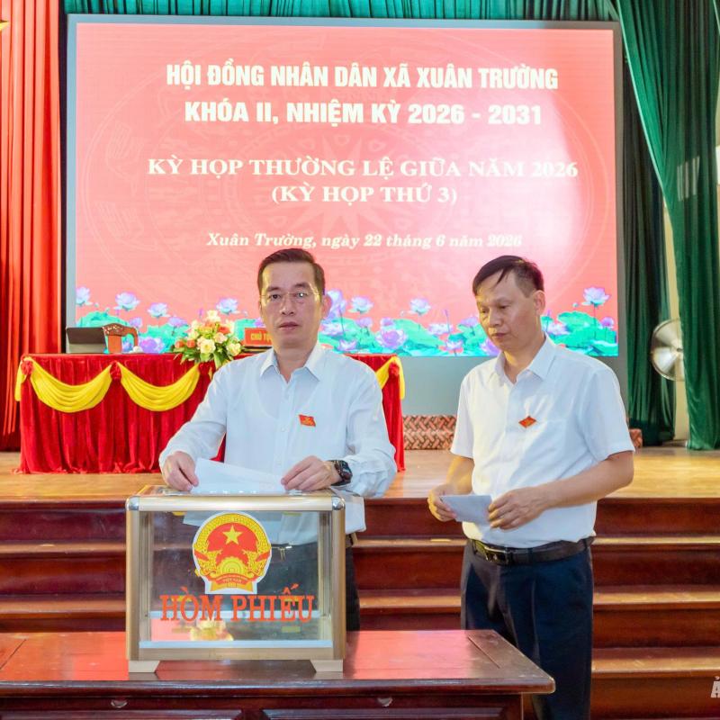 HĐND xã Xuân Trường khóa II, nhiệm kỳ 2026 - 2031 tổ chức thành công Kỳ họp thường lệ giữa năm 2026 (Kỳ họp thứ Ba)