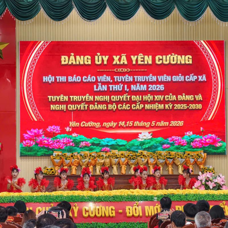 Đảng uỷ Xã Yên Cường tổ chức thành công Hội thi báo cáo viên, tuyên truyền viên giỏi cấp xã lần thứ I, năm 2026.