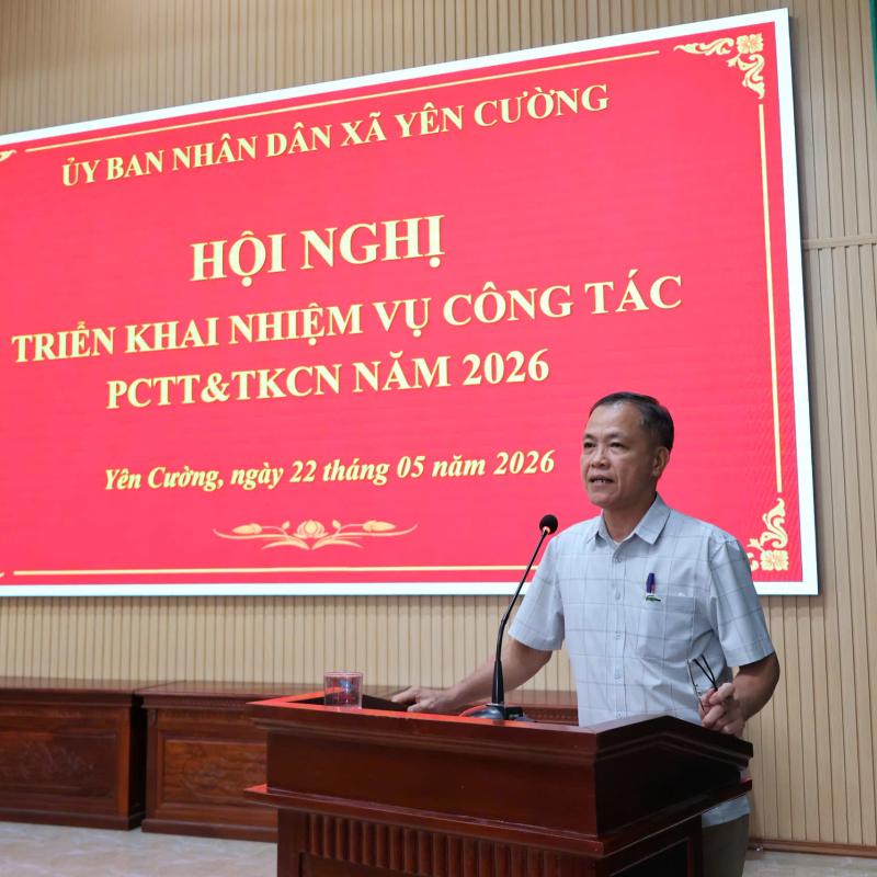 Hội nghị triển khai công tác phòng thủ dân sự, phòng chống thiên tai và tìm kiếm cứu nạn năm 2026
