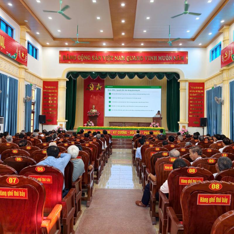Đảng ủy - HĐND - UBND - Uỷ Ban MTTQ Việt Nam xã Yên Cường tổ chức Hội nghị lấy ý kiến dự thảo phương án sáp nhập thôn, xóm trên địa bàn xã Yên Cường