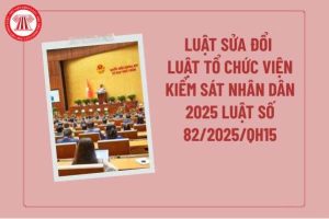 Luật sửa đổi, bổ sung một số điều của Luật Tổ chức Viện kiểm sát nhân dân