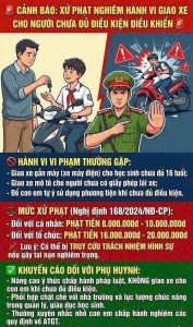 CẢNH BÁO: XỬ PHẠT NGHIÊM HÀNH VI GIAO XE CHO NGƯỜI CHƯA ĐỦ ĐIỀU KIỆN ĐIỀU KHIỂN