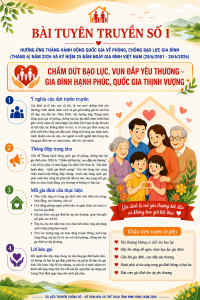 Infographics: Hướng ứng tháng hành động Quốc gia về phòng, chống bạo lực Gia đình năm 2026 và Kỷ niệm 25 năm ngày Gia đình Việt Nam (28/6/2001 – 28/6/2026)